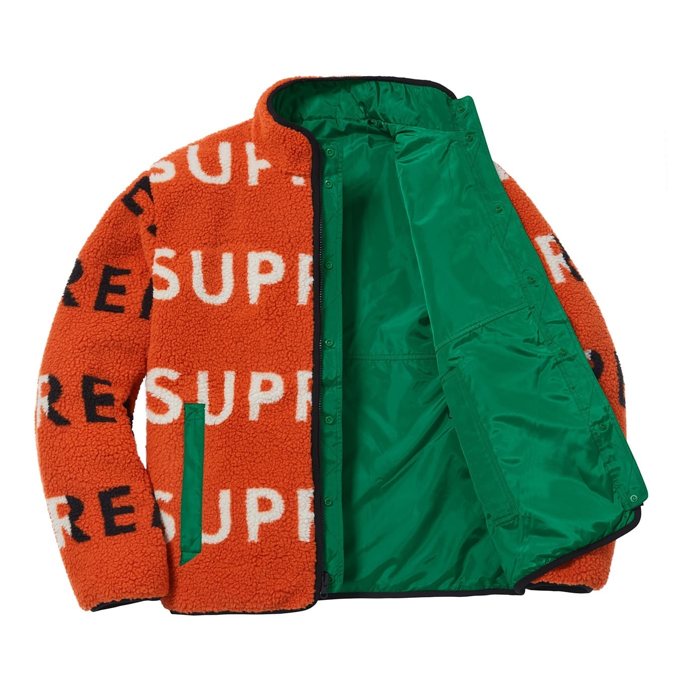Reversible Logo Fleece Jacket view 4